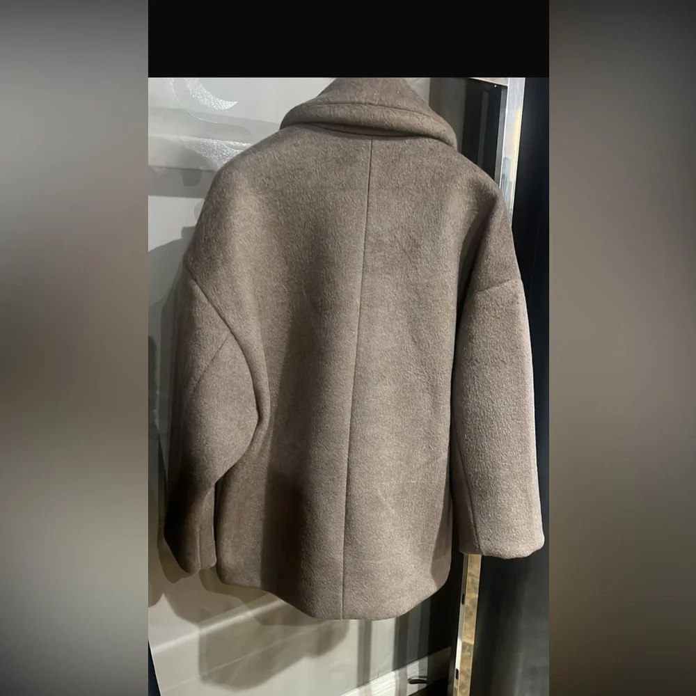 NWT 2nd Day calisa brushed wool brown Coat - Picture 7 of 8